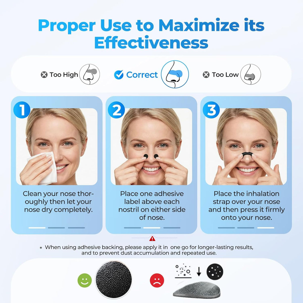 Nasal Strips for Snoring, Extra Strength Nose Strips for Congestion Improve Breathing Sleeping Quality, Snoring Solution for Running, Anti Snore Devices for Men Women All Night Comfort, 30 Counts