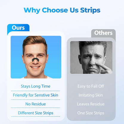 Nasal Strips for Snoring, Extra Strength Nose Strips for Congestion Improve Breathing Sleeping Quality, Snoring Solution for Running, Anti Snore Devices for Men Women All Night Comfort, 30 Counts