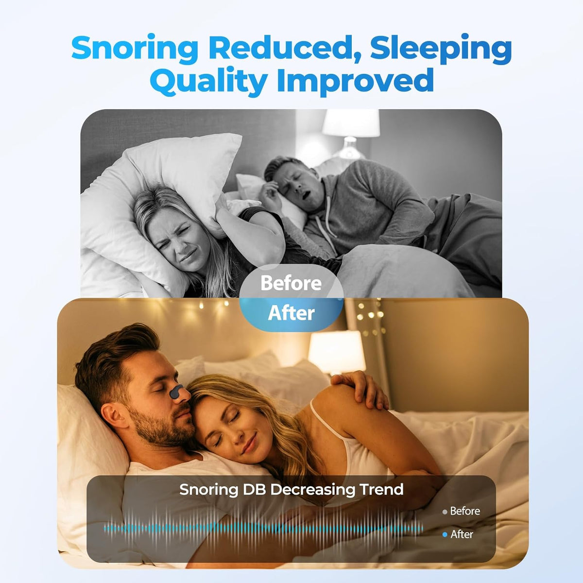 Nasal Strips for Snoring, Extra Strength Nose Strips for Congestion Improve Breathing Sleeping Quality, Snoring Solution for Running, Anti Snore Devices for Men Women All Night Comfort, 30 Counts